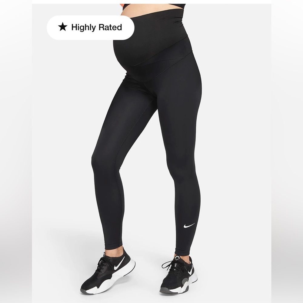 Nike Black Maternity Dri-Fit Leggings Size Medium